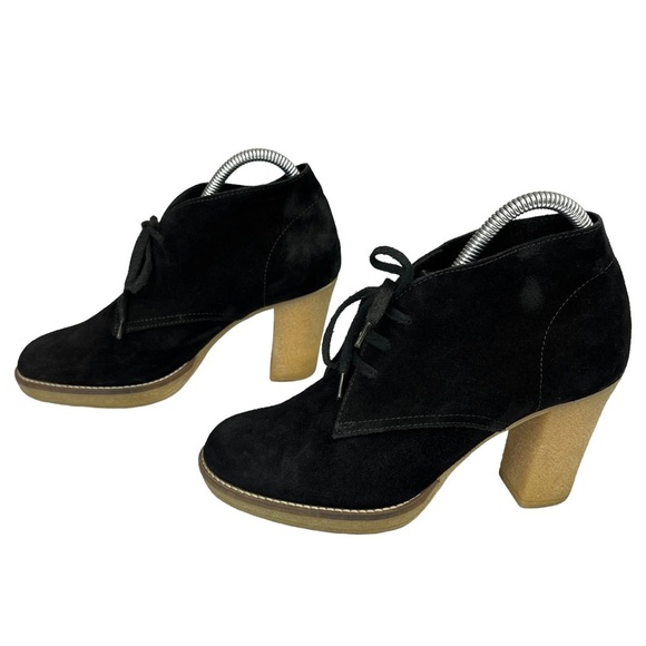 J. Crew Macalister High Heel Suede Ankle Booties Womens Black Size 9 - Picture 3 of 11